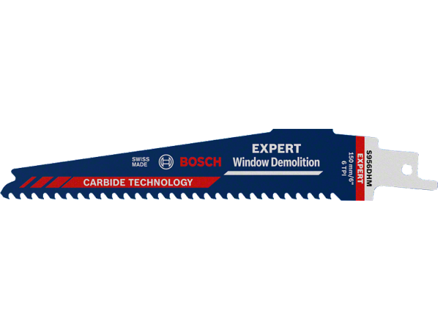 List Bosch za sabljasto žago EXPERT ‘Window Demolition’ S 956 DHM, 150mm, 6TPI, za Aluminij, Les, 2608900385